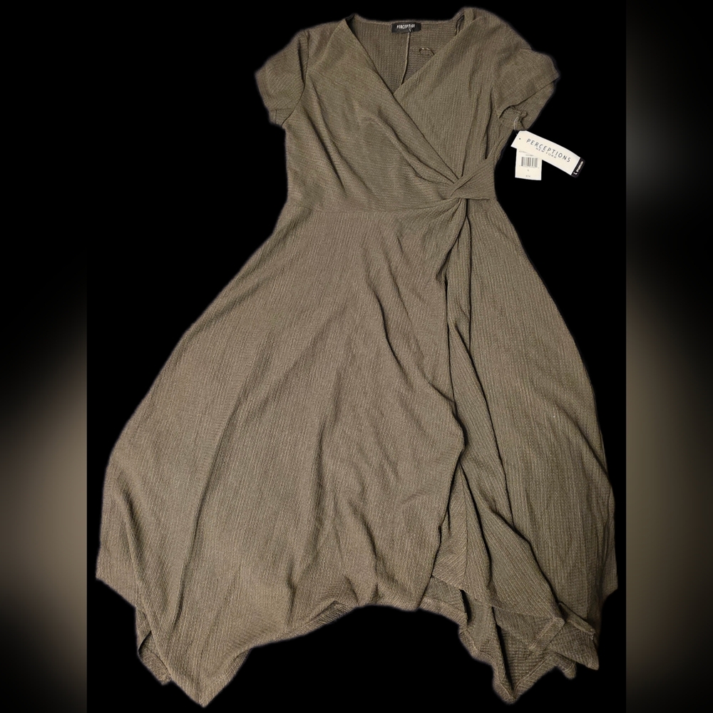 Perceptions Textured Brown Top